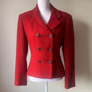 Ann Taylor Wool Jacket, Red, Sz 6